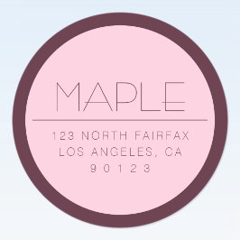 カスタマイズモダン可能な文字縁ど付き ラウンドシール