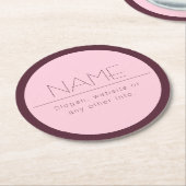 カスタマイズモダン可能な文字縁ど付き ラウンドペーパーコースター (アングル)