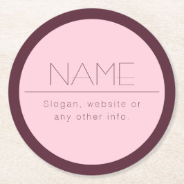 カスタマイズモダン可能な文字縁ど付き ラウンドペーパーコースター