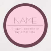 カスタマイズモダン可能な文字縁ど付き ラベル (デザイン1)