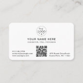 カスタマイズモダン可能な白い丸み 名刺 (正面)