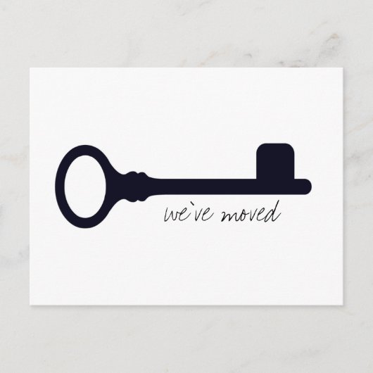 カスタマイズモダン可能な移行発表 案内ポストカード (正面)