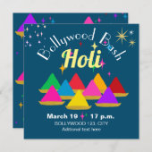 カスタマイズモダン可能な穴フェスティバル色 招待状 (正面/裏面)