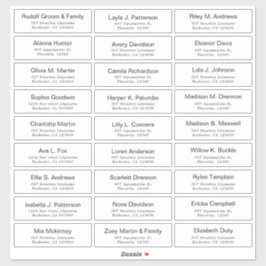 カスタマイズモダン可能な結婚ゲストラベルシール シール