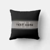 カスタマイズモダン可能な階層型文字 | 黒とグレー クッション (裏面)