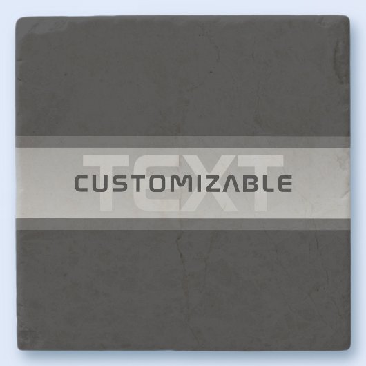 カスタマイズモダン可能な階層型文字 | 黒とグレー ストーンコースター