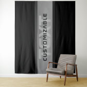 カスタマイズモダン可能な階層型文字 | 黒とグレー タペストリー (インサイチュ)