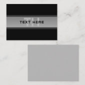 カスタマイズモダン可能な階層型文字 | 黒とグレー ノートカード (正面/裏面)