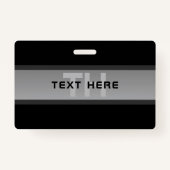 カスタマイズモダン可能な階層型文字 | 黒とグレー バッジ (正面)