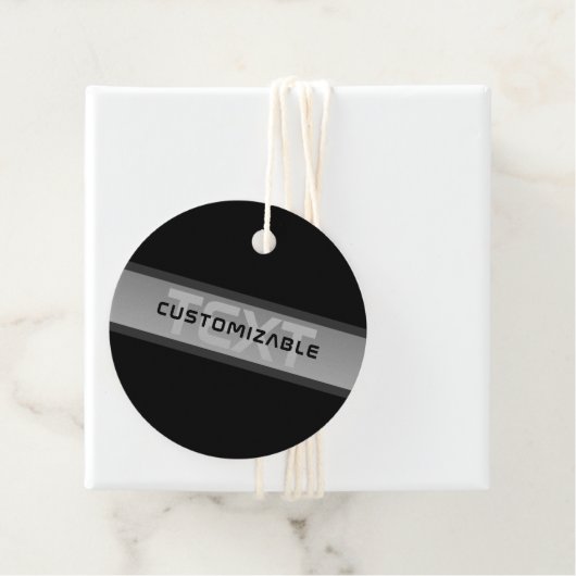カスタマイズモダン可能な階層型文字 | 黒とグレー フェイバータグ (インサイチュ)