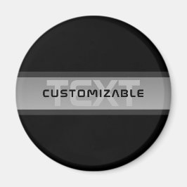 カスタマイズモダン可能な階層型文字 | 黒とグレー マグネット