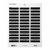 カスタマイズモダン可能な階層型文字 | 黒とグレー ラベル (フルシート)