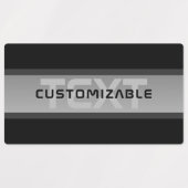 カスタマイズモダン可能な階層型文字 | 黒とグレー ラベル (デザイン2)