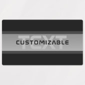 カスタマイズモダン可能な階層型文字 | 黒とグレー ラベル (デザイン1)