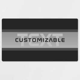 カスタマイズモダン可能な階層型文字 | 黒とグレー ラベル