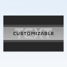 カスタマイズモダン可能な階層型文字 | 黒とグレー 長方形シール