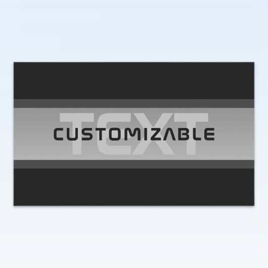 カスタマイズモダン可能な階層型文字 | 黒とグレー 長方形シール