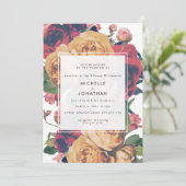 カスタマイズモダン可能なBohoバラ結婚ズ 招待状 (スタンド正面)