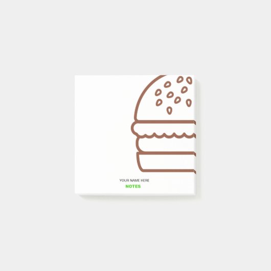 カスタマイズモダン可能なBurger Post-it®ノート ポストイット (正面)