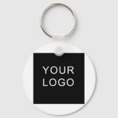 カスタマイズモダン可能なBusiness Companyロゴホワイト キーホルダー (裏面)