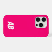 カスタマイズモダン名ミニマルPink iPhoneケース (裏面横)