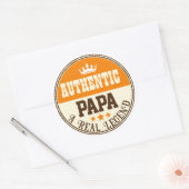 カスタマイズモダン父の日ブラックとオレンジ文字 ラウンドシール (封筒)