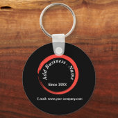 カスタマイズモダン黒プロフェッショナル キーホルダー (正面)