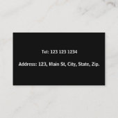 カスタマイズモダン黒プロフェッショナル 名刺 (裏面)