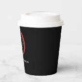 カスタマイズモダン黒プロフェッショナル 紙コップ (左)