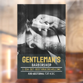 カスタマイズモダンBarbershop白黒トリム ウィンドウサイン