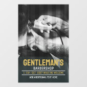 カスタマイズモダンBarbershop白黒トリム ウィンドウサイン (シート)