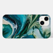 カスタマイズモノグラムの可能な大理石樹脂デザイン Case-Mate iPhoneケース (裏面 (横))