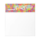 カスタマイズモノグラムの可能な抽象芸術旋回 ノートパッド (正面)