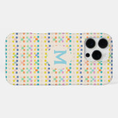 カスタマイズモノグラム水モダン色抽象芸術 iPhoneケース (裏面横)