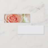 カスタマイズモモのピンクのバラの背景 スキニー名刺 (正面/裏面)