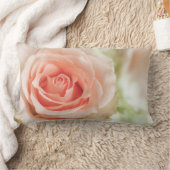 カスタマイズモモのピンクのバラの背景 ランバークッション (ブランケット)