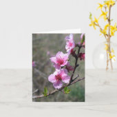 カスタマイズモモの花- カード (黄色い花)