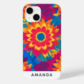 カスタマイズユニーク可能な名前スタイリッシュフローラデザイン Case-Mate iPhoneケース (裏面)