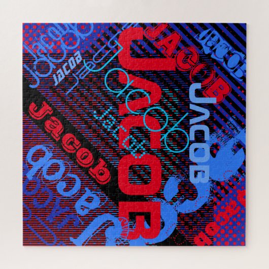 カスタマイズユニーク可能な名前 |おもしろいカラフルとクリエイティブ ジグソーパズル (横)