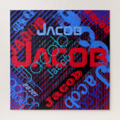 カスタマイズユニーク可能な名前 |おもしろいカラフルとクリエイティブ ジグソーパズル (縦)