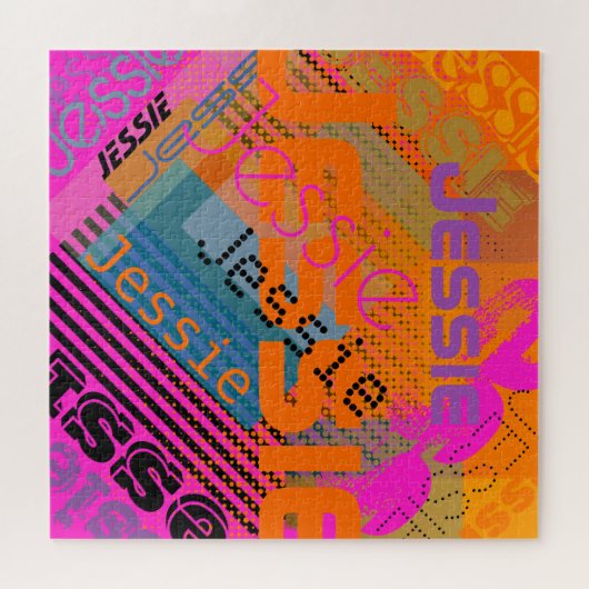 カスタマイズユニーク可能な名前 |おもしろいカラフルとクリエイティブ ジグソーパズル (横)