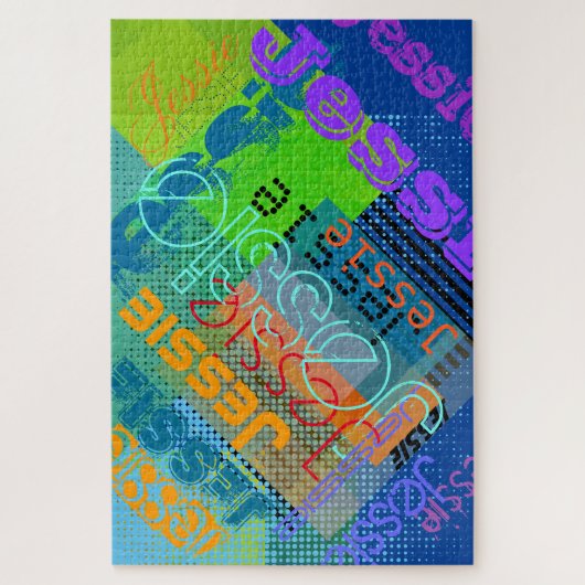 カスタマイズユニーク可能な名前 |おもしろいカラフルとクリエイティブ ジグソーパズル (縦)