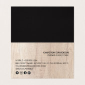 カスタマイズユニーク可能な木目ケータリング 名刺 (内部フラット)