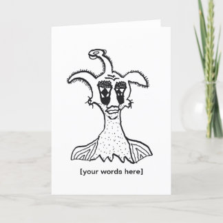 カスタマイズユーモアのある可能なFreakカード12-28-22 サンキューカード