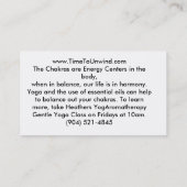カスタマイズヨガのチャクラ-カスタマイズ- 名刺 (裏面)