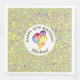 カスタマイズライムクリーム誕生日水彩風船