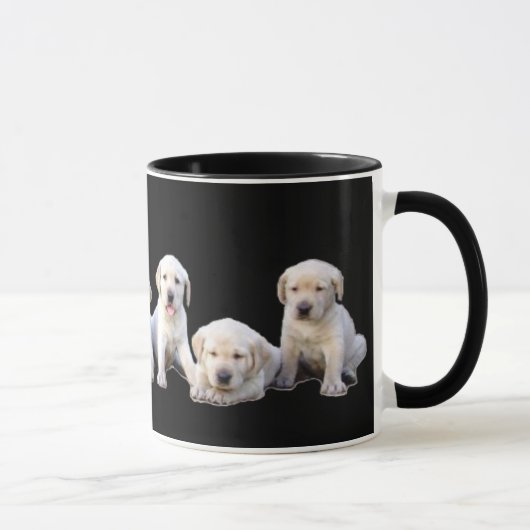 カスタマイズラブラドールの子犬- マグカップ (右)