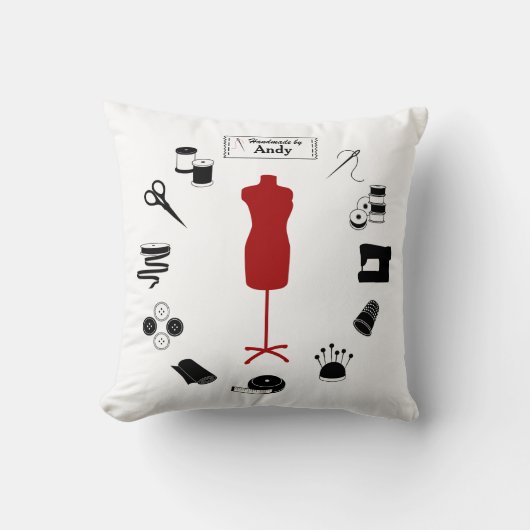 カスタマイズラベル枕 クッション (正面)