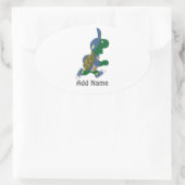 カスタマイズランニング亀 楕円形シール (バッグ)