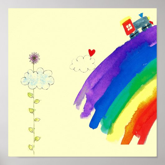 カスタマイズレインボープリント ポスター (正面)